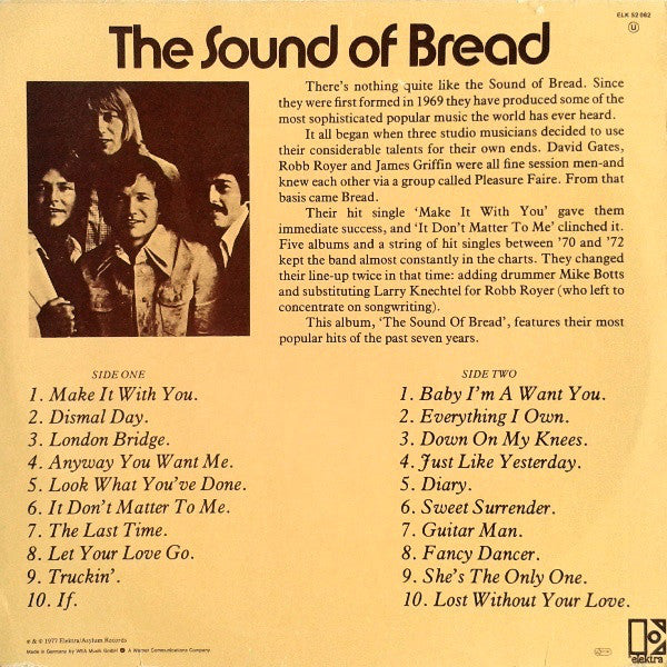 Bread - The Sound Of Bread - Their 20 Finest Songs (LP) 48083 Vinyl LP Goede Staat