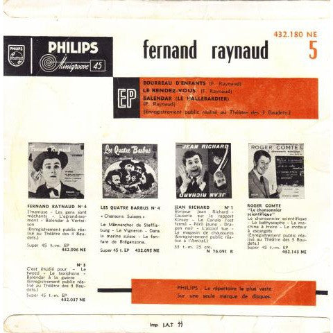 Fernand Raynaud - 5 - Bourreau D'enfants 24234 Vinyl Singles Goede Staat