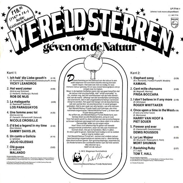 Various - Wereldsterren Geven Om De Natuur (LP) 42664 Vinyl LP Goede Staat