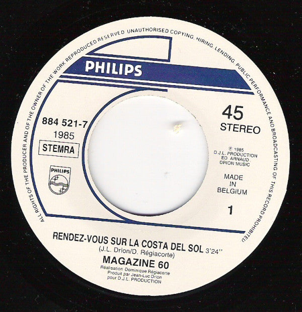 Magazine 60 - Rendez-Vous Sur La Costa Del Sol 12590 Vinyl Singles Goede Staat