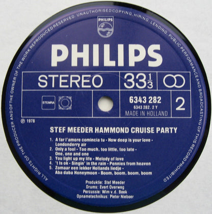 Stef Meeder - Hammond Cruise Party (LP) 42661 Vinyl LP Goede Staat