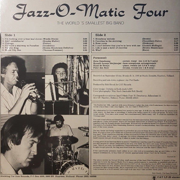 Jazz-O-Matic Four - Looking Over A Four Leaf Clover (LP) 42286 Vinyl LP Goede Staat