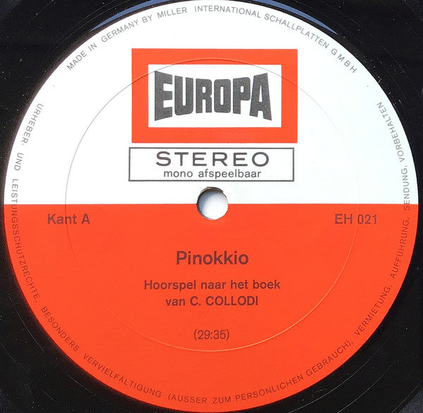 Various - Pinokkio (LP) 46933 Vinyl LP Goede Staat