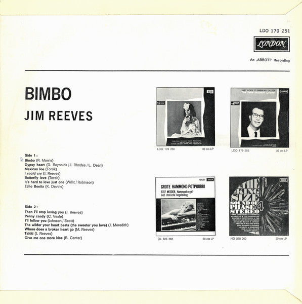 Jim Reeves - Bimbo (LP) 49448 Vinyl LP Goede Staat