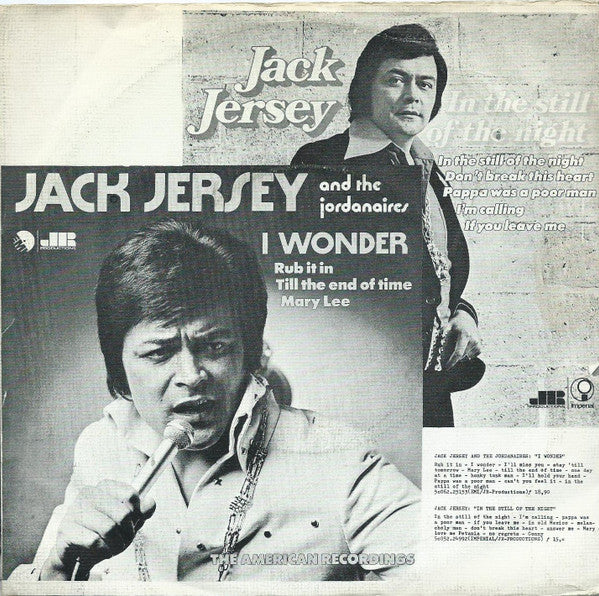 Jack Jersey And The Jordanaires - I Wonder 05374 Vinyl Singles Goede Staat