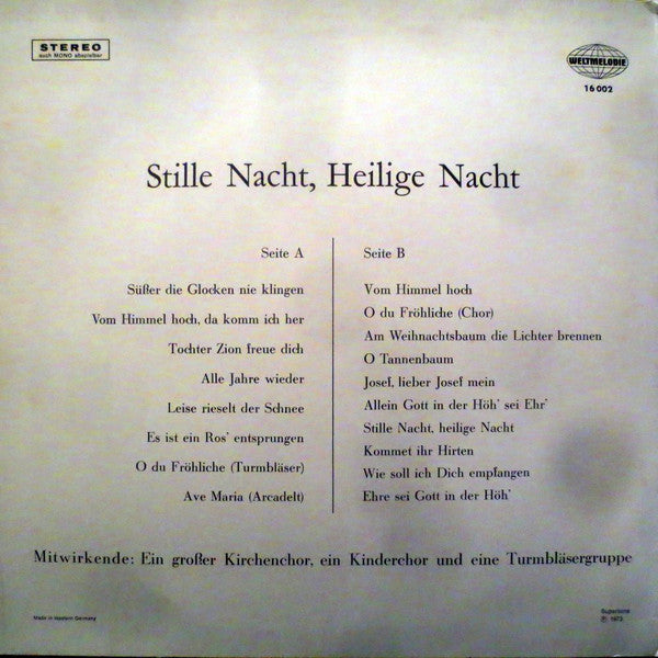 Unknown Artist - Stille Nacht, Heilige Nacht (LP) 49237 Vinyl LP Goede Staat