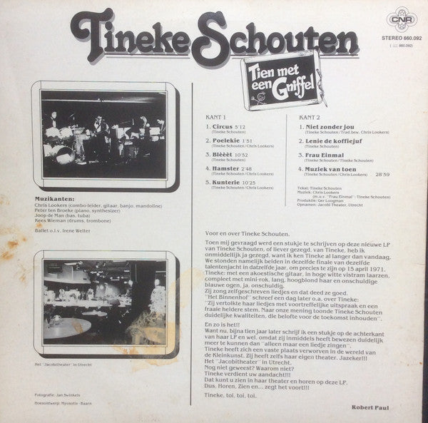 Tineke Schouten - Tien Met Een Gniffel (LP) 45466 Vinyl LP Goede Staat