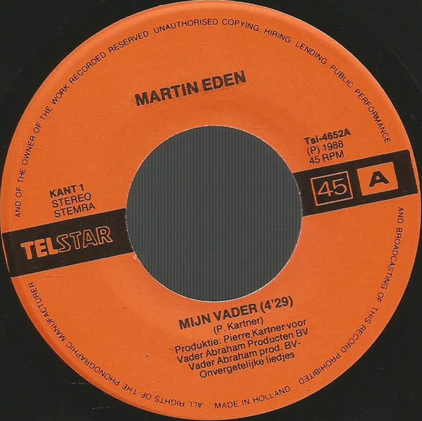 Martin Eden - Mijn Vader 15143 Vinyl Singles Goede Staat