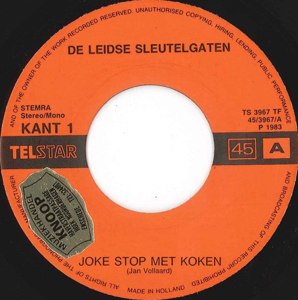 Leidse Sleutelgaten - Joke Stop Met Koken 34211 Vinyl Singles Goede Staat