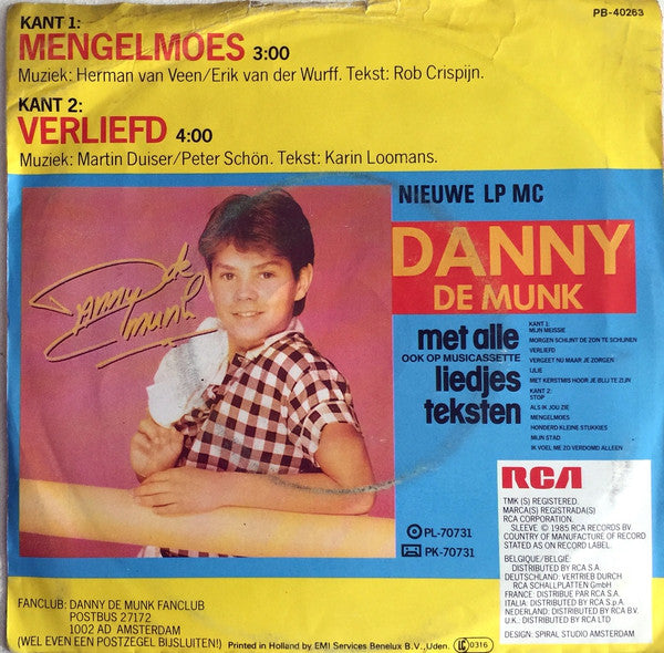 Danny de Munk - Mengelmoes 32495 Vinyl Singles Goede Staat