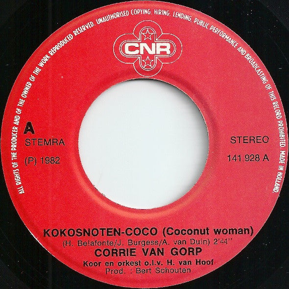 Corrie van Gorp - Kokosnoten-Coco 29681 Vinyl Singles Goede Staat