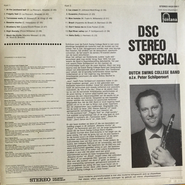 Dutch Swing College Band Leader Kees Schilperoort - DSC Stereo Special! (LP) 42039 Vinyl LP Goede Staat