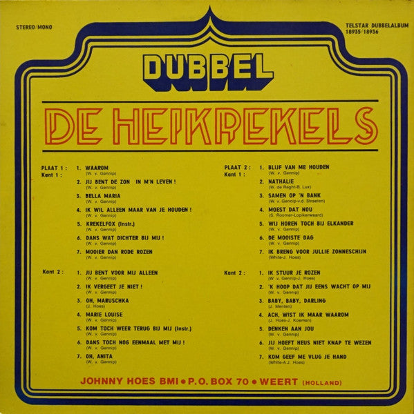 Heikrekels - Dubbel (LP) 48998 Vinyl LP Goede Staat