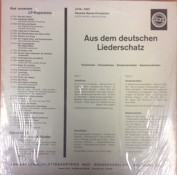 Various - Aus Dem Deutschen Liederschatz (LP) 41193 Vinyl LP Goede Staat