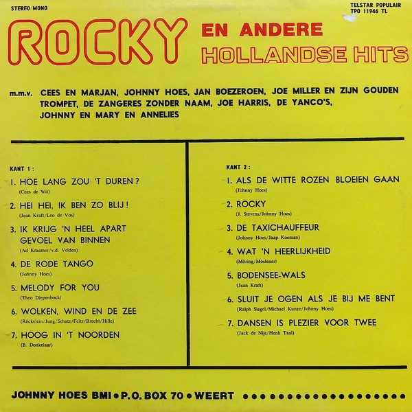 Various - Rocky En Andere Hollandse Hits (LP) 48095 (B) Vinyl LP Goede Staat