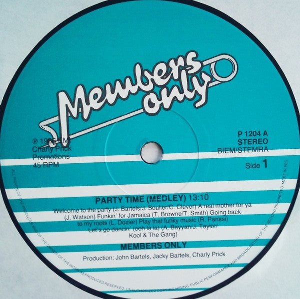 Members Only - Party Time (LP) 46892 Vinyl LP Goede Staat