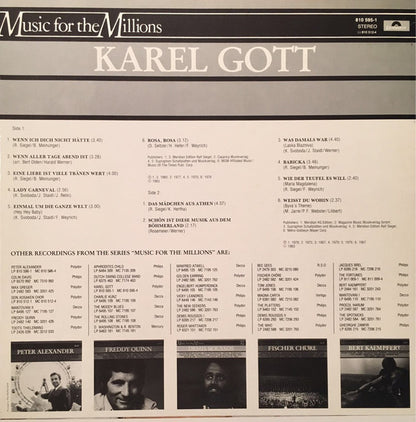 Karel Gott - Music For The Millions (LP) 42420 Vinyl LP Goede Staat