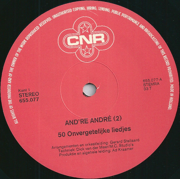 André van Duin - And're Andre 2 - 50 Onvergetelijke Liedjes (LP) 41394 Vinyl LP Goede Staat