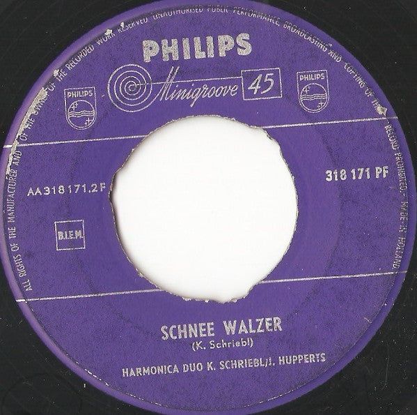 Harmonica Duo K. Schriebl / J. Hupperts - Schneewalzer 21866 Vinyl Singles Hoes: Generic