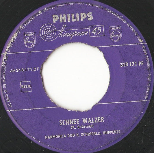 Harmonica Duo K. Schriebl / J. Hupperts - Schneewalzer 35786 Vinyl Singles Hoes: Generic