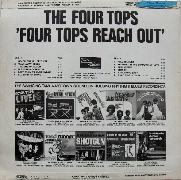 Four Tops - Four Tops Reach Out (LP) 49573 Vinyl LP Goede Staat