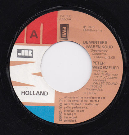 Peter Wiedemeijer - De Winters Waren Koud 36808 Vinyl Singles Goede Staat