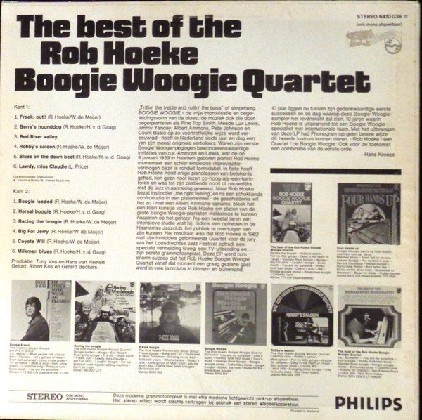 Rob Hoeke - The Best Of The Rob Hoeke Boogie Woogie Quartet (LP) 49622 Vinyl LP Goede Staat