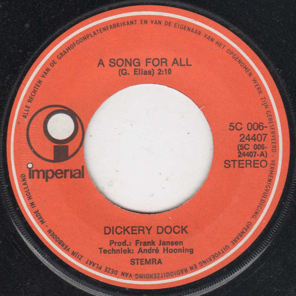 Dickery Dock - A Song For All 18001 Vinyl Singles Goede Staat