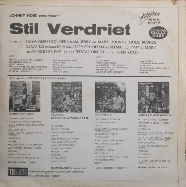 Various - Stil Verdriet (LP) 42109 Vinyl LP Goede Staat