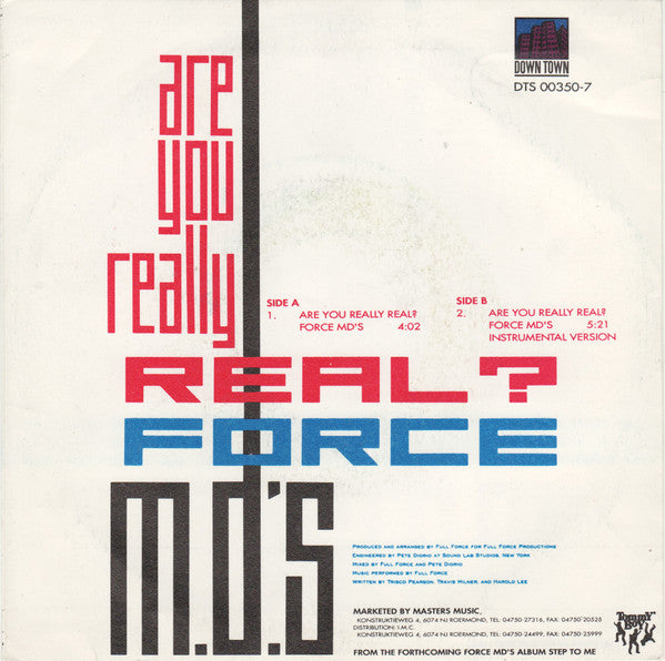 Force M.D.'S - Are You Really Real 16394 Vinyl Singles Goede Staat