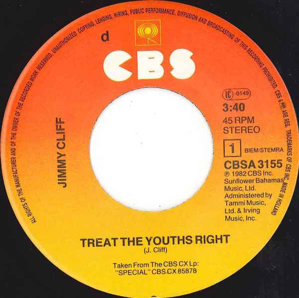 Jimmy Cliff - Treat The Youths Right 15786 Vinyl Singles Goede Staat