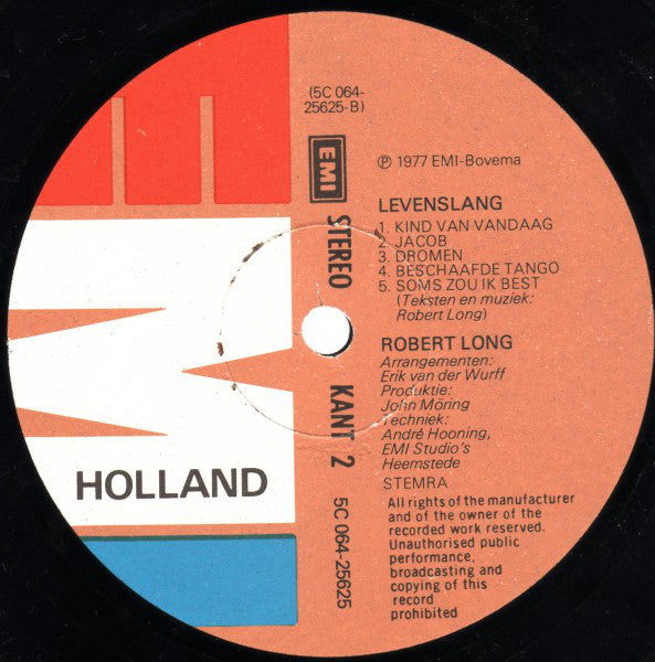 Robert Long - Levenslang (LP) 49216 Vinyl LP Goede Staat