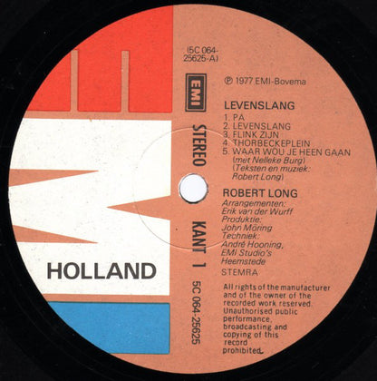 Robert Long - Levenslang (LP) 49216 Vinyl LP Goede Staat