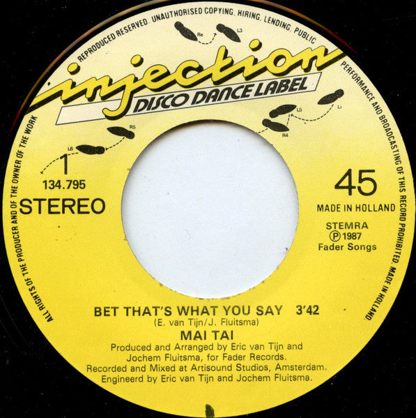 Mai Tai - Bet That's What You Say 15707 Vinyl Singles Goede Staat