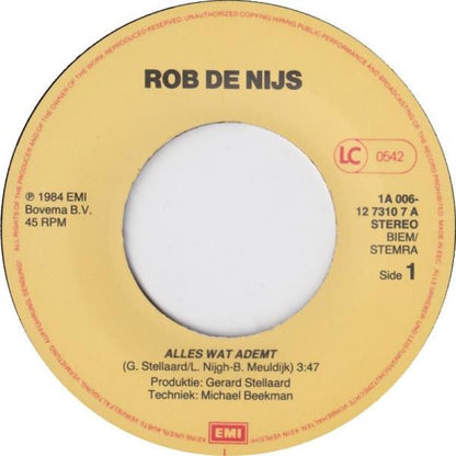 Rob de Nijs - Alles Wat Ademt 10766 Vinyl Singles Goede Staat