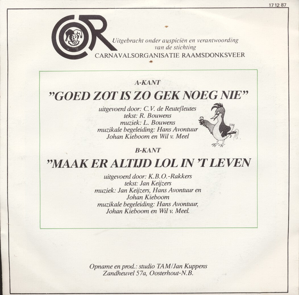 Carnavalsorganisatie Raamsdonksveer - Goed Zot Is Zo Gek Noeg Nie 24130 Vinyl Singles Goede Staat