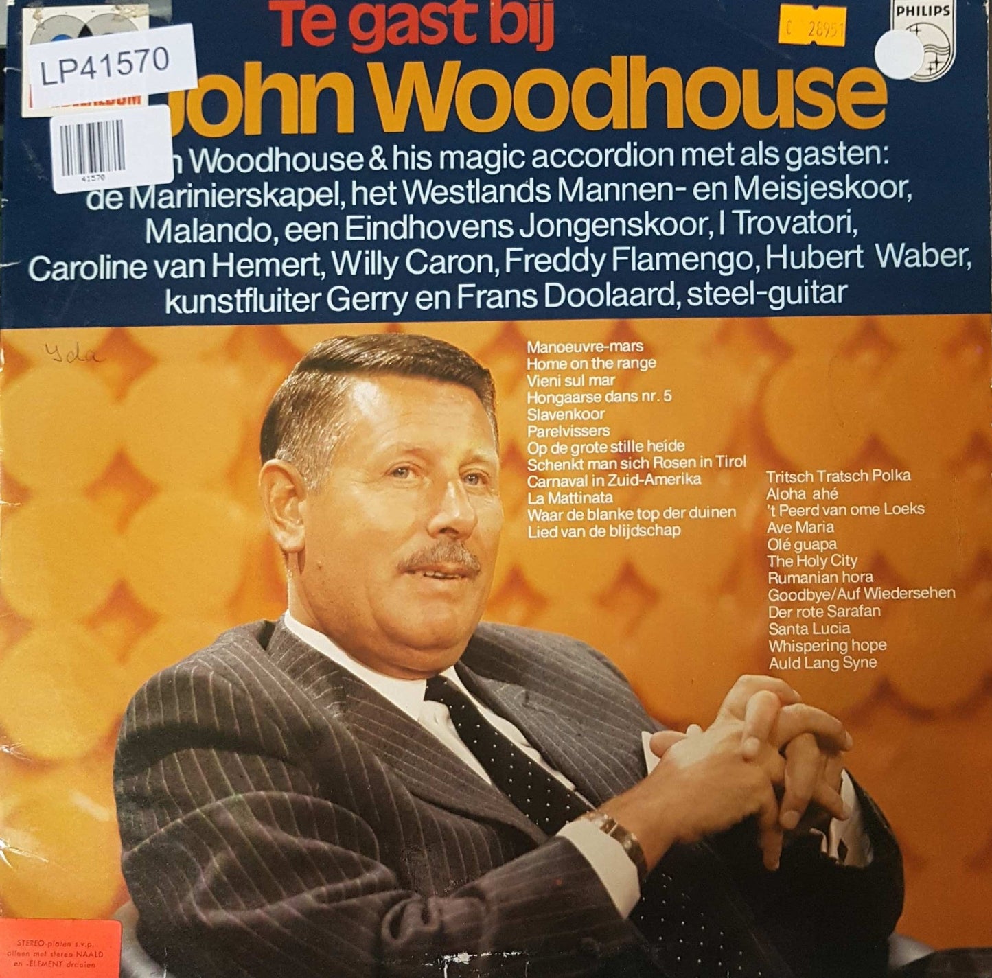 John Woodhouse, De Marinierskapel der Koninklijke Marine - Te Gast Bij John Woodhouse (LP) 41570 Vinyl LP Goede Staat