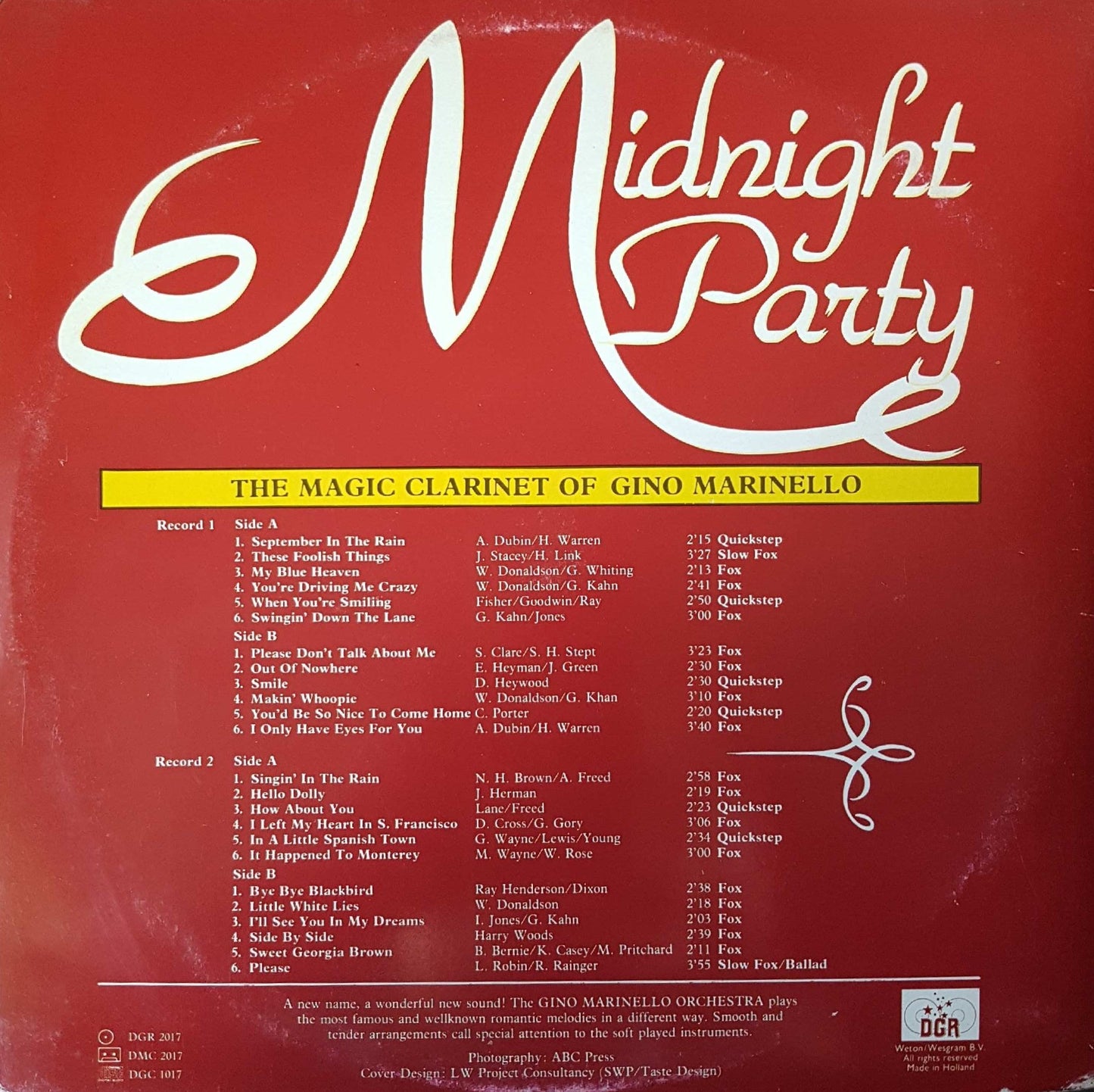 Gino Marinello - Midnight Party (LP) 42496 Vinyl LP Goede Staat