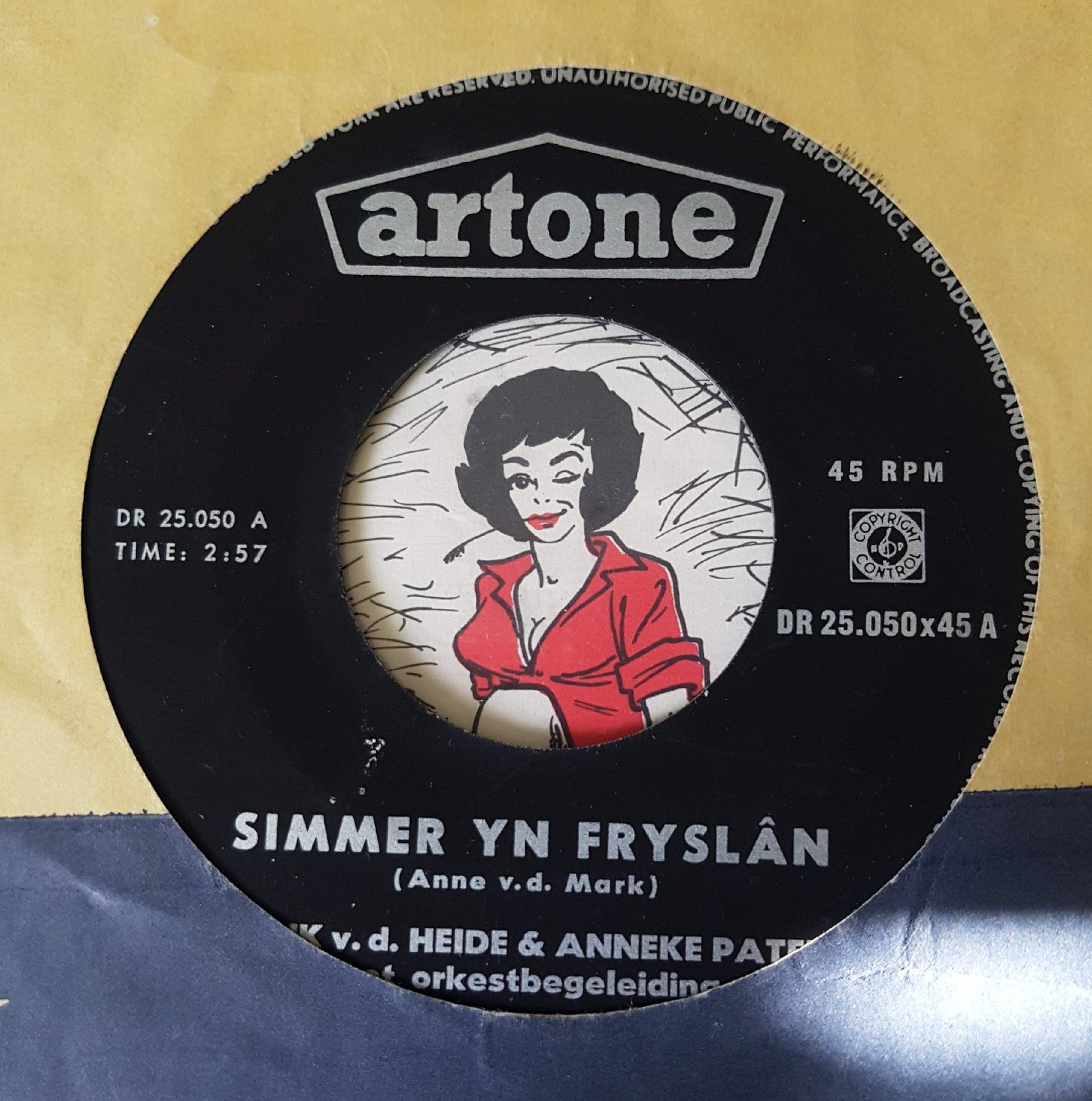 Henk van der Heide en Anneke Pater - Simmer Yn Fryslan 23959 Vinyl Singles Goede Staat