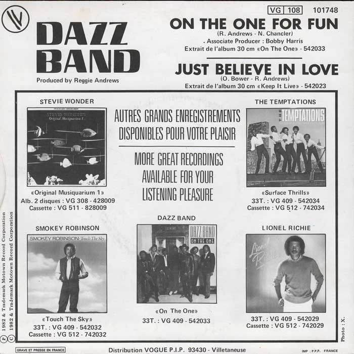 Dazz Band - On The One For Fun 12970 Vinyl Singles Goede Staat