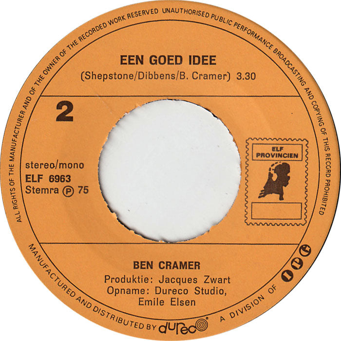 Ben Cramer - Jij Hield Niet Van Mij 32615 Vinyl Singles Goede Staat