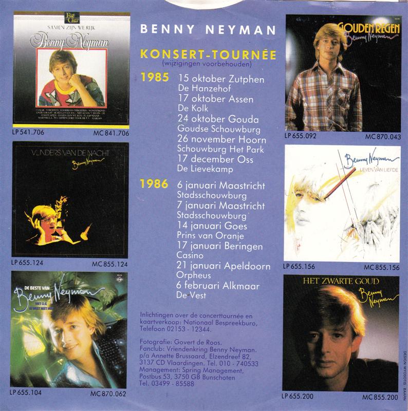 Benny Neyman - Zolang Je Bij Me Bent 32610 Vinyl Singles Goede Staat