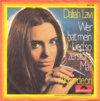 Daliah Lavi - Wer Hat Mein Lied So Zerstört, Ma? 22765 Vinyl Singles Goede Staat