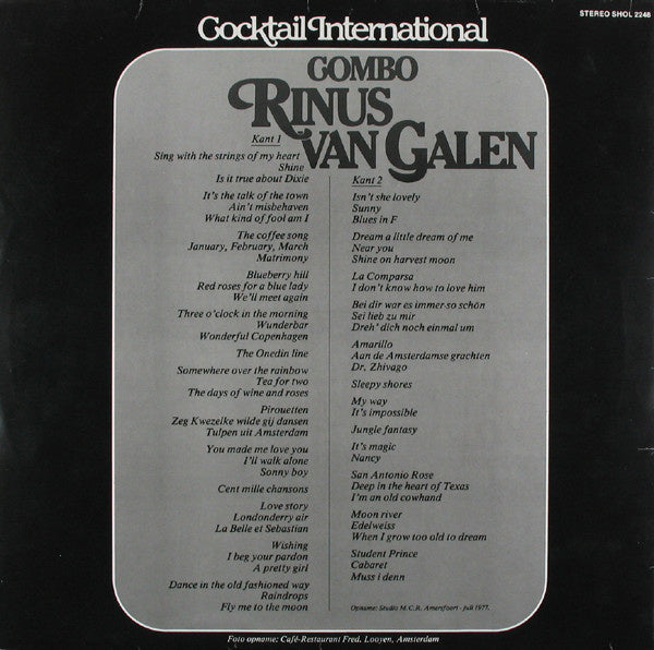 Rinus Van Galen Combo - Cocktail International (LP) 40759 Vinyl LP Goede Staat