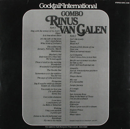 Rinus Van Galen Combo - Cocktail International (LP) 40759 Vinyl LP Goede Staat