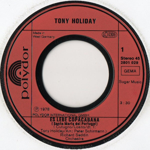 Tony Holiday - Es Lebe Copacabana 23230 Vinyl Singles Goede Staat