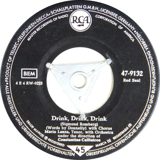 Mario Lanza - Drink, Drink, Drink 10629 09113 Vinyl Singles Goede Staat