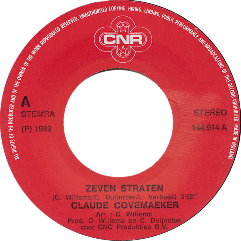 Claude Covemaeker - Zeven Straten 14186 Vinyl Singles Goede Staat