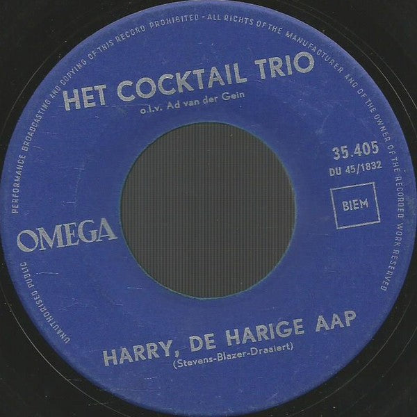 Cocktail Trio - Harry, De Harige Aap 29519 Vinyl Singles Goede Staat