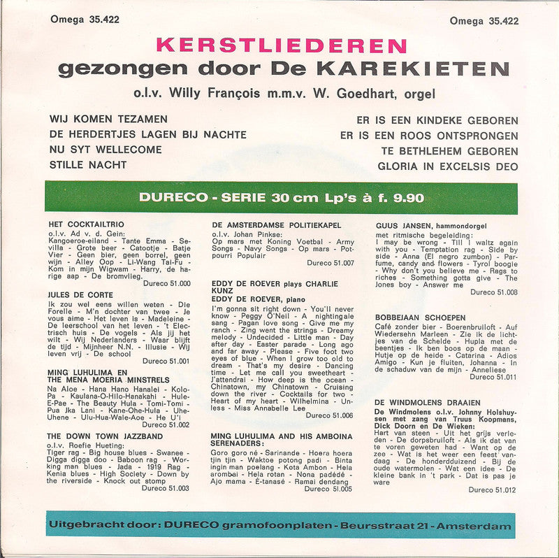 Kinderkoor De Karekieten - Kinder Kerstliederen 37411 Vinyl Singles Goede Staat